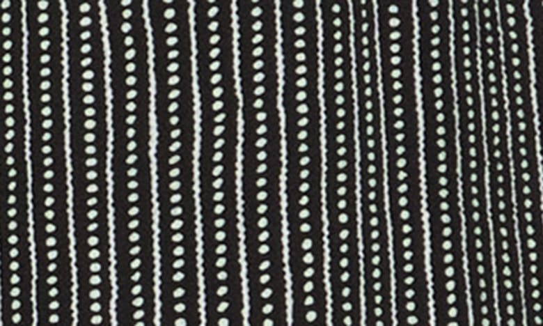 Max Studio Pull-on Crop Wide Leg Pants In Black/ Cream Stripe Dash
