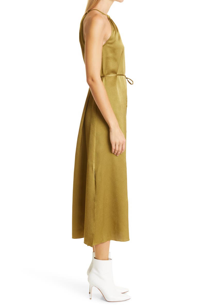 Ted Baker London Roxieyy Textured Satin Halter Dress, Alternate, color, 