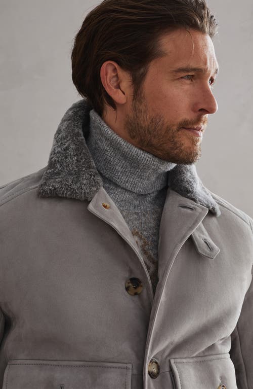 Shop Brunello Cucinelli Shearling Jacket In Grey