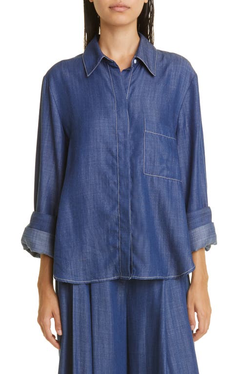 TWP Boyfriend Denim Shirt Indigo at Nordstrom,