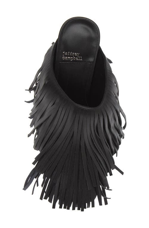 Shop Jeffrey Campbell Margins Fringe Mule In Black