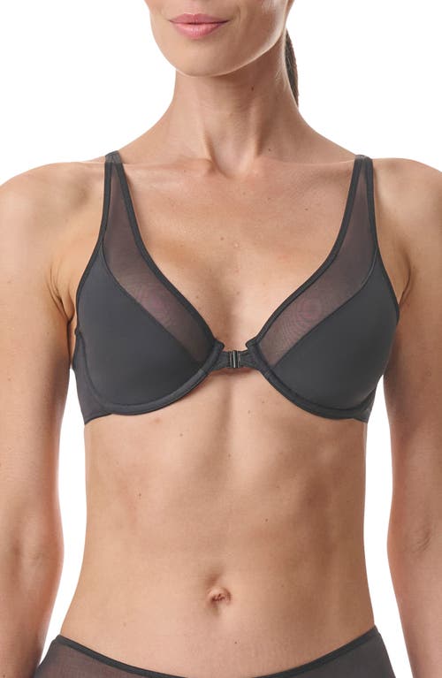 Shop Wolford Front Closure Underwire Bra In Black