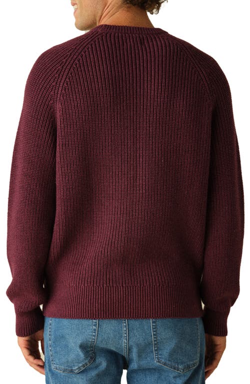 Shop Fair Harbor Neptune Organic Cotton Blend Sweater In Wine