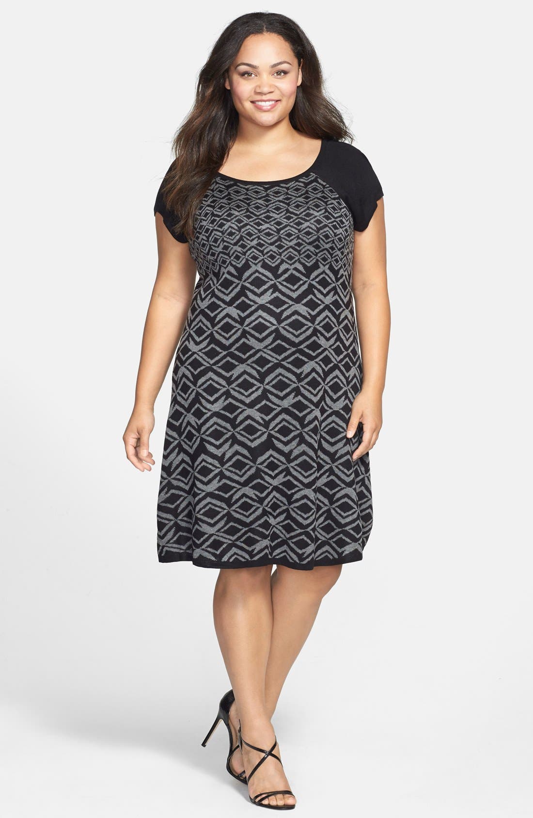 Taylor Dresses Short Sleeve Sweater Dress (Plus Size) Nordstrom