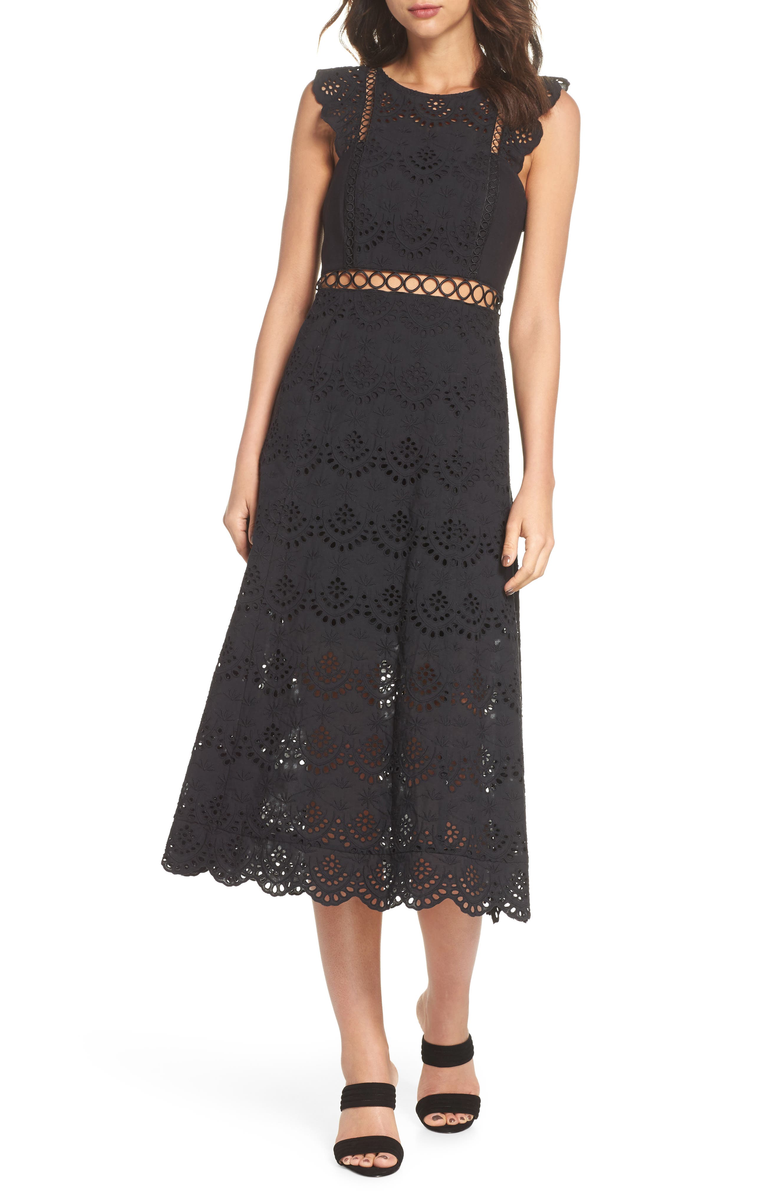 sam edelman eyelet midi dress