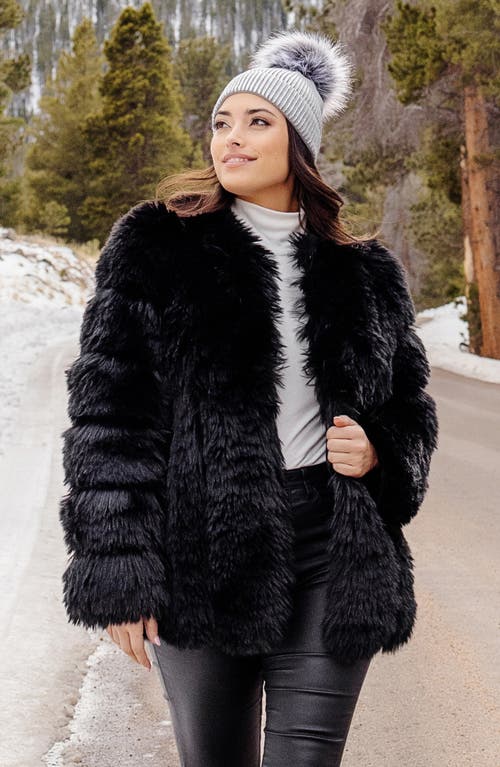 DONNA SALYERS FABULOUS-FURS DONNA SALYERS FABULOUS FURS AVANTE FAUX FUR COAT 