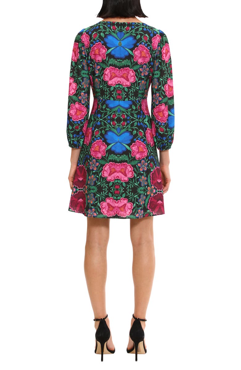 DONNA MORGAN FOR MAGGY Floral Balloon Sleeve Fit & Flare Dress ...