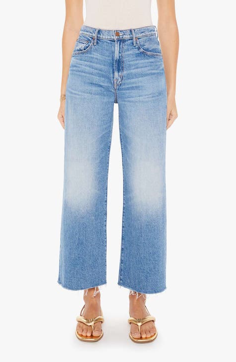 The Maven Raw Hem High Waist Ankle Wide Leg Jeans (For Sure)