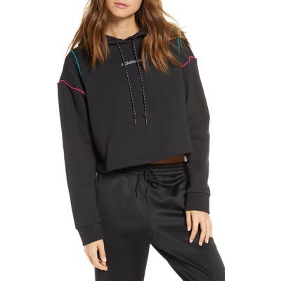 Adidas Originals Cropped Hoodie, Black