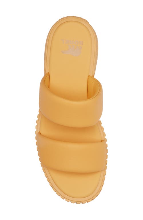 Shop Sorel Ona Streetworks Platform Slide Sandal In Yellow Ray/sea Salt