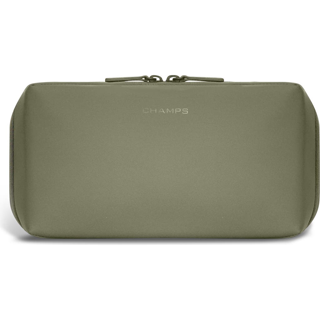 Champs Waterproof Nylon Dopp Kit In Green