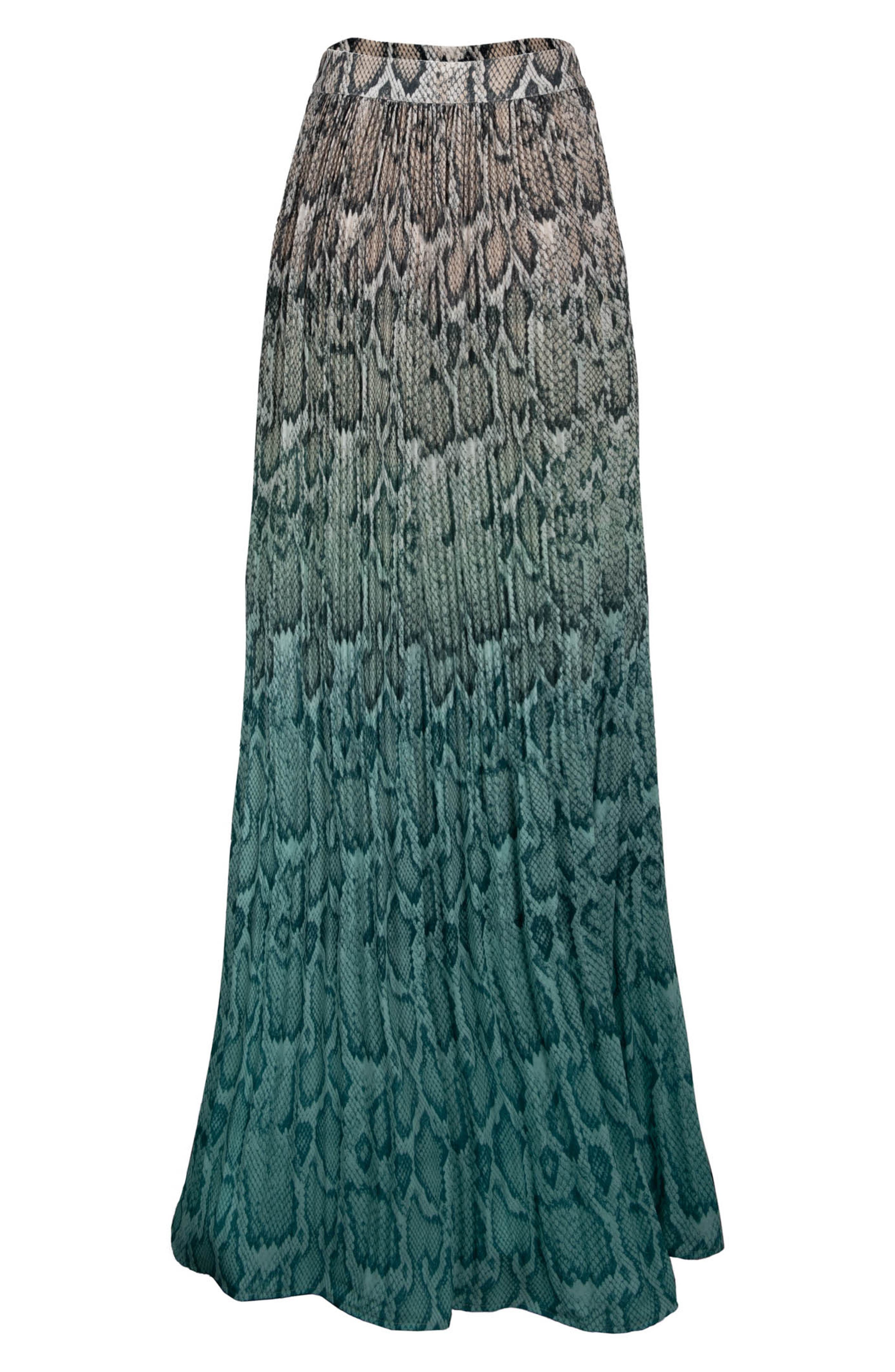 plisse maxi skirt
