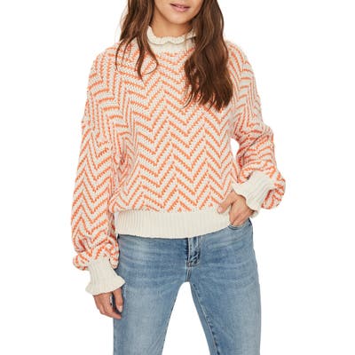 Vero Moda Bantex High Neck Cotton Blend Sweater, Ivory