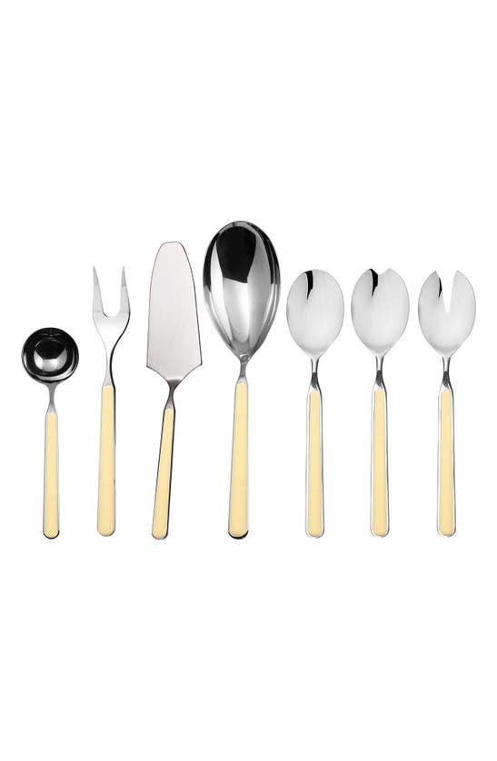 Mepra Fantasia 7-piece Place Serving Set In Vanilla