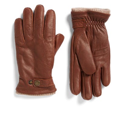 Hestra Utsjo Leather Gloves, Brown