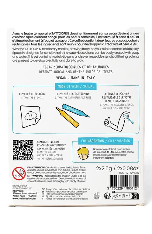 Nailmatic Kids' Paris By Jo Little Tattoo Pen Duo Set In No Color