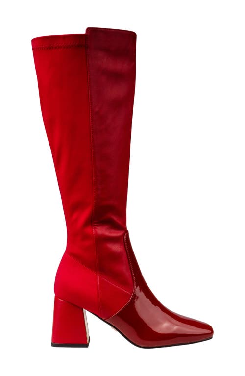 Ninety Union Lexington Knee High Boot In Red
