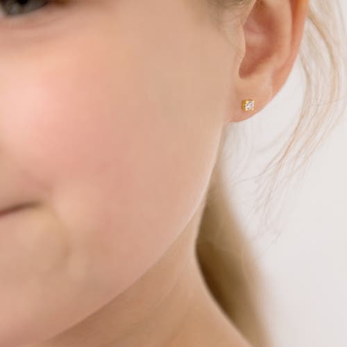 In Season Jewelry 14k Prong Set Diamond Little Earrings In Gold
