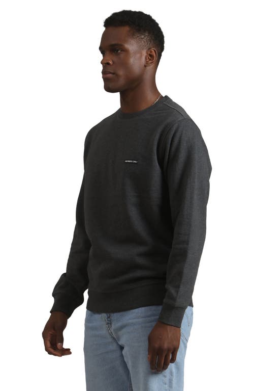 Members Only Preston Crew Neck Sweatshirt In Charcoal