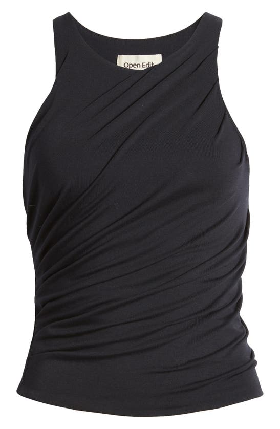 Shop Open Edit Side Ruched Tank In Black