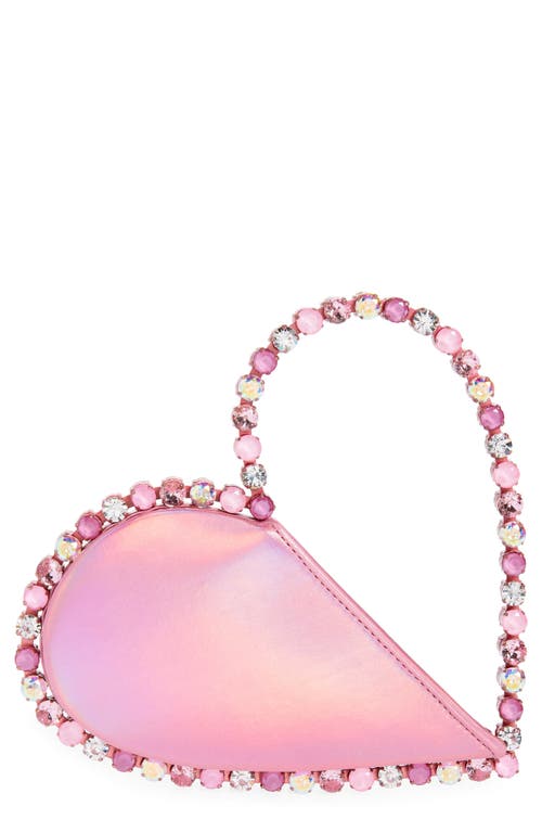 L’alingi L'alingi Love Heart Hologram Leather Crystal Top Handle Bag in Candy