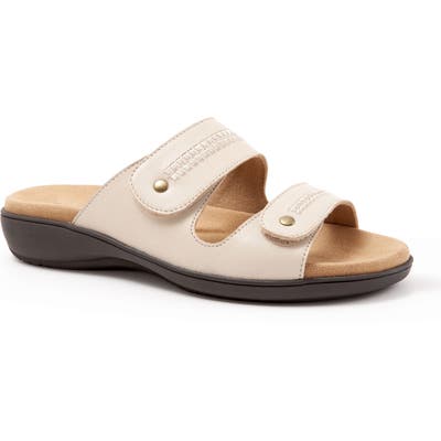 Trotters Vale Double Strap Slide Sandal, Ivory