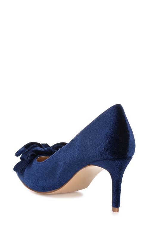 Shop Journee Collection Crystol Pump In Navy