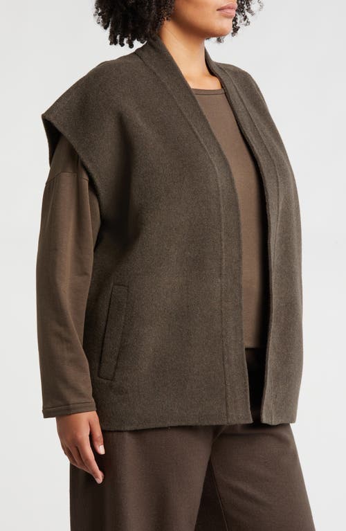 Shop Eileen Fisher Wool Vest In Wren