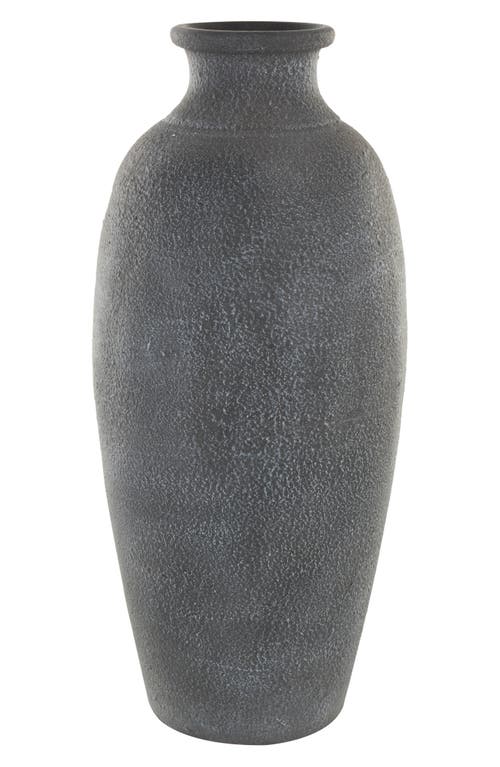 Ginger Birch Studio Terracotta Ceramic Vase In Black