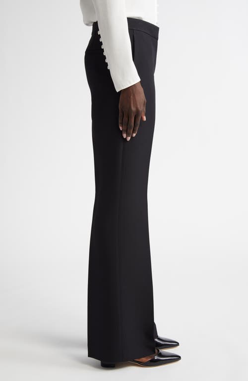 Lafayette 148 New York Saint Mark's Wool & Silk Crepe Flare Pants In Black