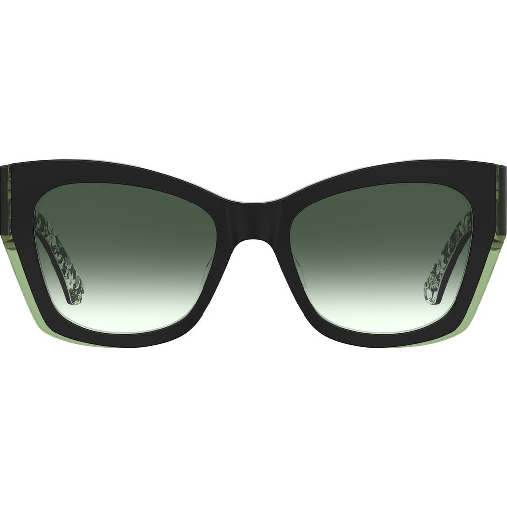 Kate Spade New York jayda 53mm gradient cat eye sunglasses in Green/Green Shaded