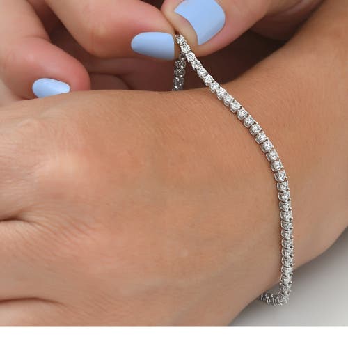 Bliss Diamond 4 Carat Tw Round Cut Diamond Tennis Bracelet 14k White Gold Lab Grown In 14k White Gold