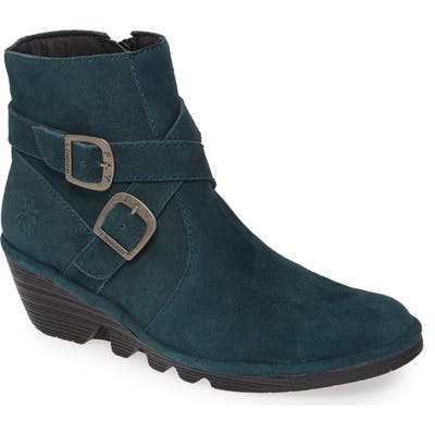 Fly London Perz Wedge Bootie - Blue