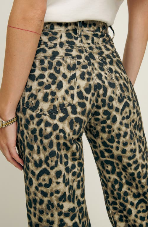 Reformation Cary High Waist Slouchy Straight Leg Jeans In Leo