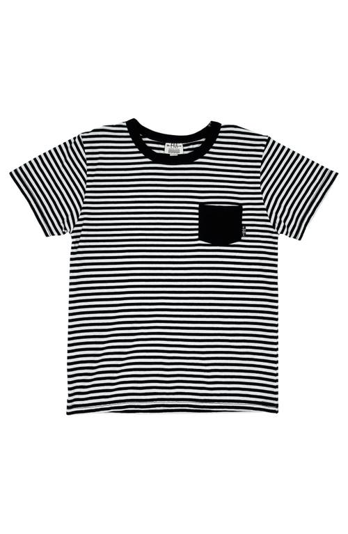 Feather 4 Arrow High Tide Stripe Pocket T-Shirt Black/White at Nordstrom,