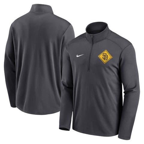 Nike Men's Brown San Diego Padres Authentic Collection Game Time  Performance Half-Zip Top