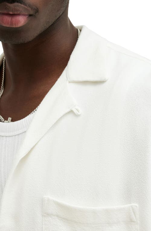 Shop Allsaints Cudi Camp Shirt In Oatmeal White