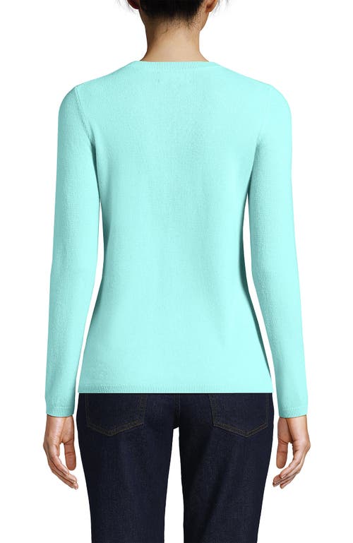 Shop Lands' End Cashmere Sweater In Pale Aqua Ice