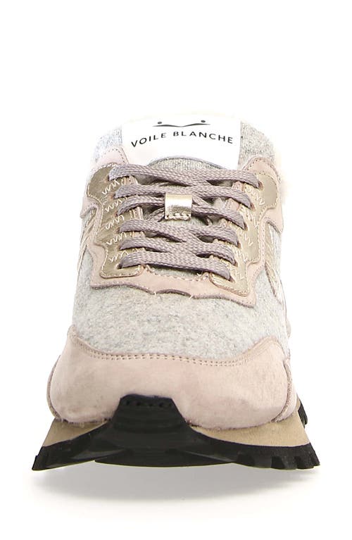 Shop Voile Blanche Awark Hype Faux Fur Sneaker In Cream Grey