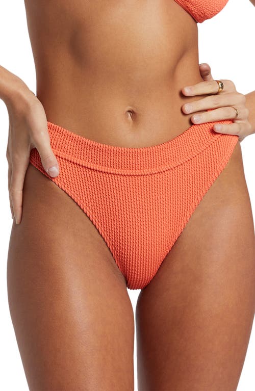 Shop Billabong Summer High Maui Rider Bikini Bottoms In Papaya