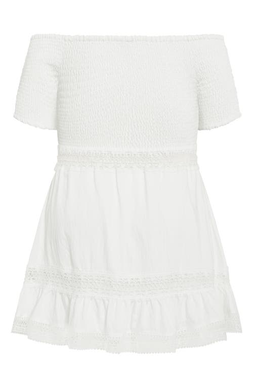 Shop City Chic Aura Off The Shoulder Fit & Flare Dress In Ivory