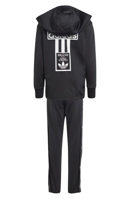 Shop Adidas Originals Kids' Adibreak Zip Hoodie & Track Pants Set In Black/ White