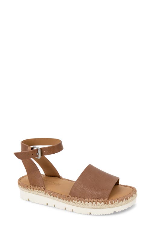 Lucille Platform Sandal in Luggage Leather