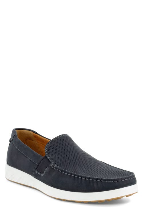 ECCO S Lite Moc Toe Slip-On in Black/Black