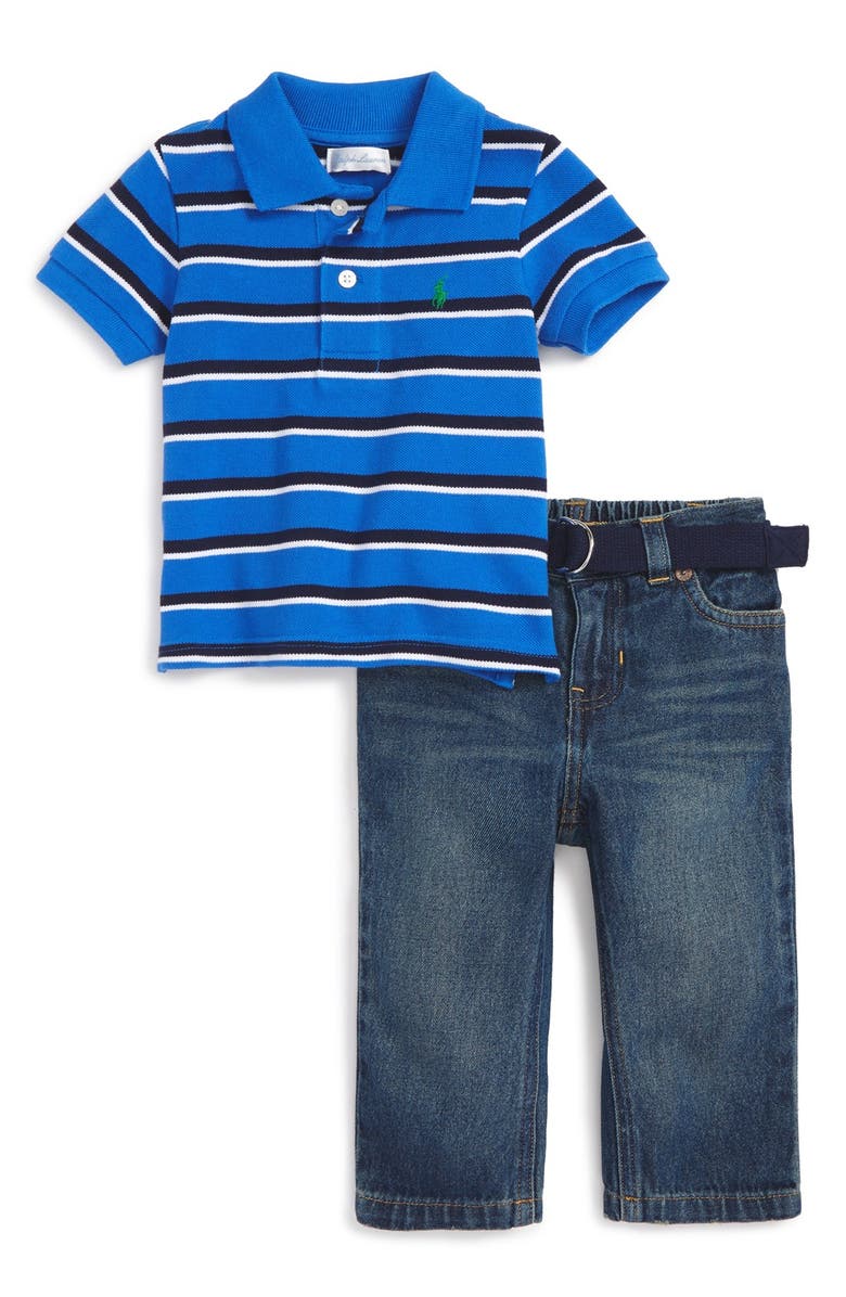 Ralph Lauren Stripe Polo & Jeans (Baby Boys) | Nordstrom
