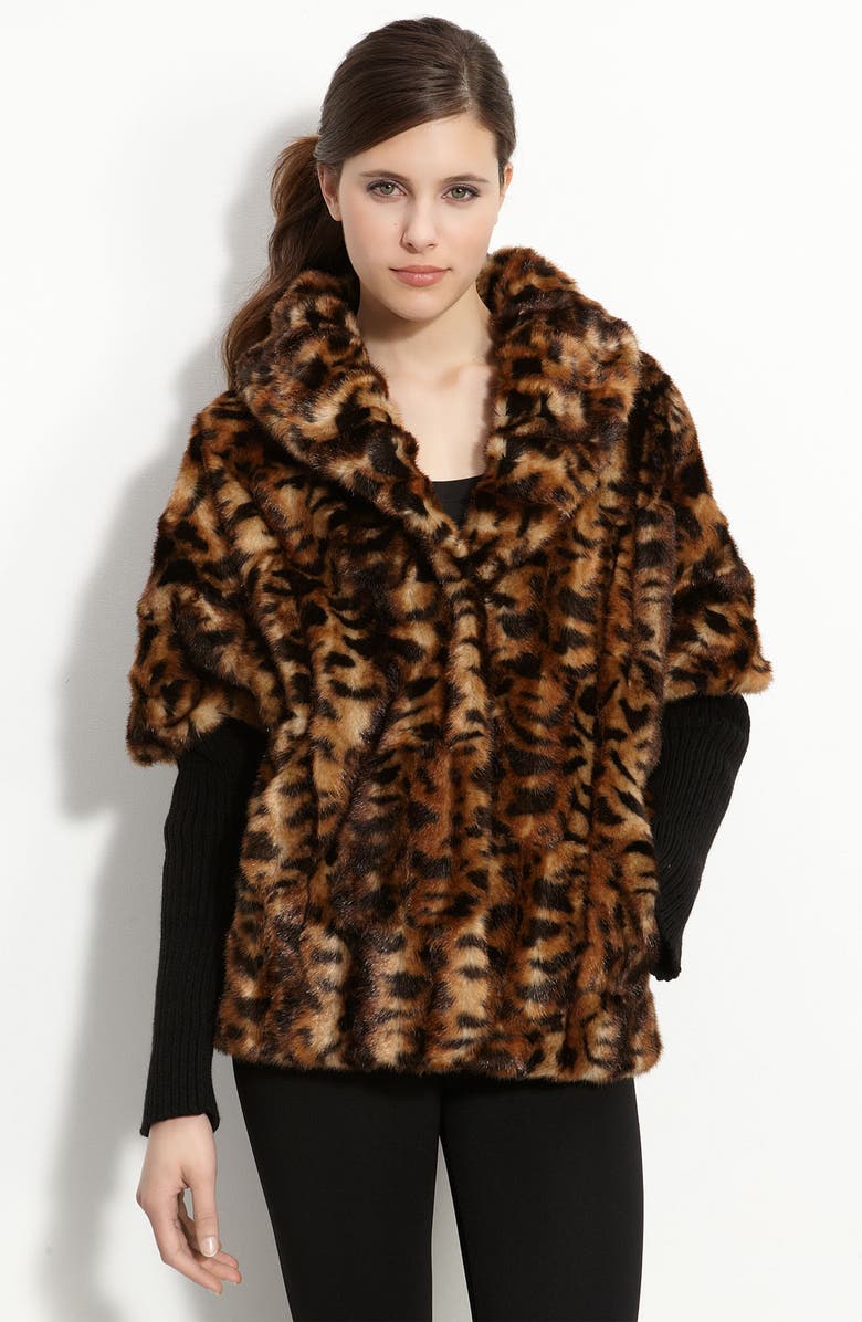Calvin Klein Leopard Print Faux Fur Coat | Nordstrom