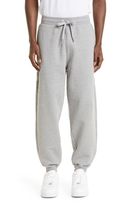 Shop Ami Alexandre Mattiussi Ami Paris Adc Ami De Coeur Organic Cotton Sweatpants In Heather Grey/red