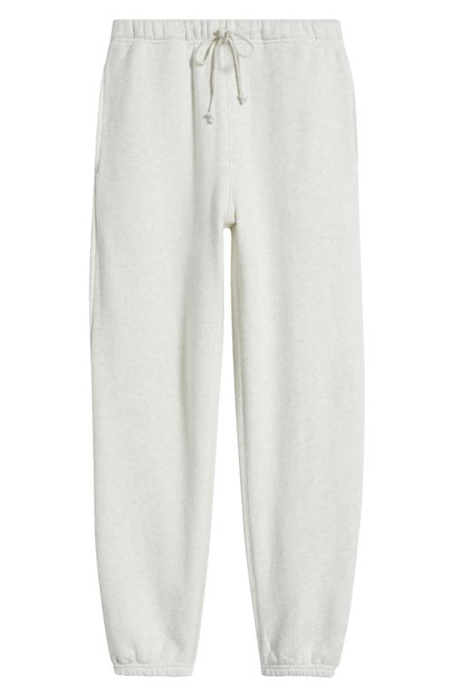 Shop Elwood Core Organic Cotton Brushed Terry Sweatpants In Vintage Snow Heather