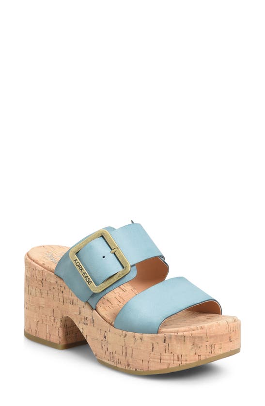 Shop Kork-ease Taige Platform Sandal In Turquoise