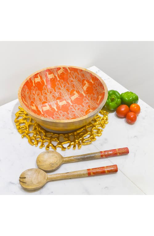 Tiramisu Salad Bowl Set In Orange
